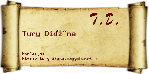 Tury Diána névjegykártya