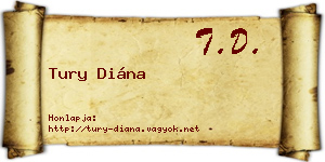 Tury Diána névjegykártya